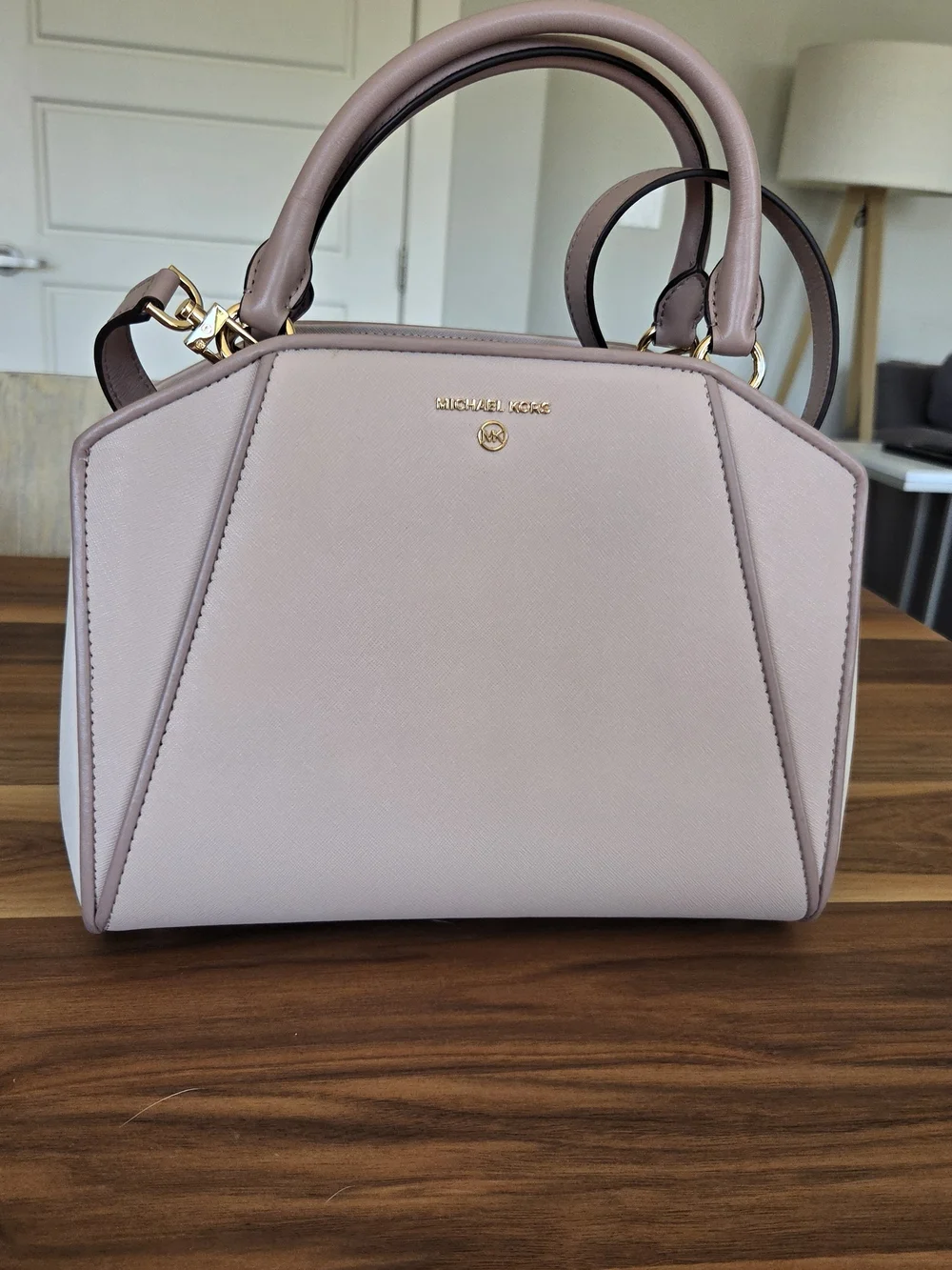 Michael Kors Pink Saffiano Leather Satchel